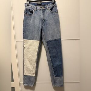 Brandy Melville Patchwork Straight Jeans